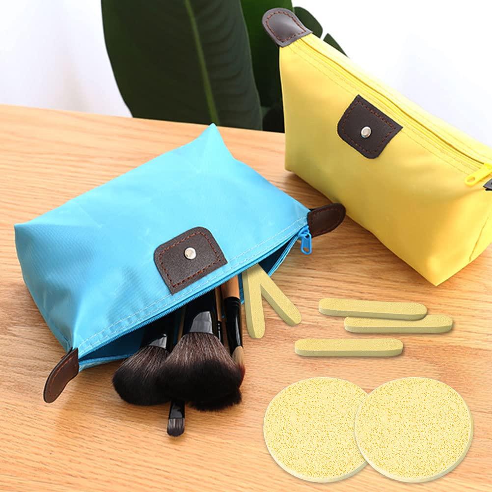 12 PCS Compressed Facial Sponge Set with Storage Container - Reusable Face Cleansing Sponges