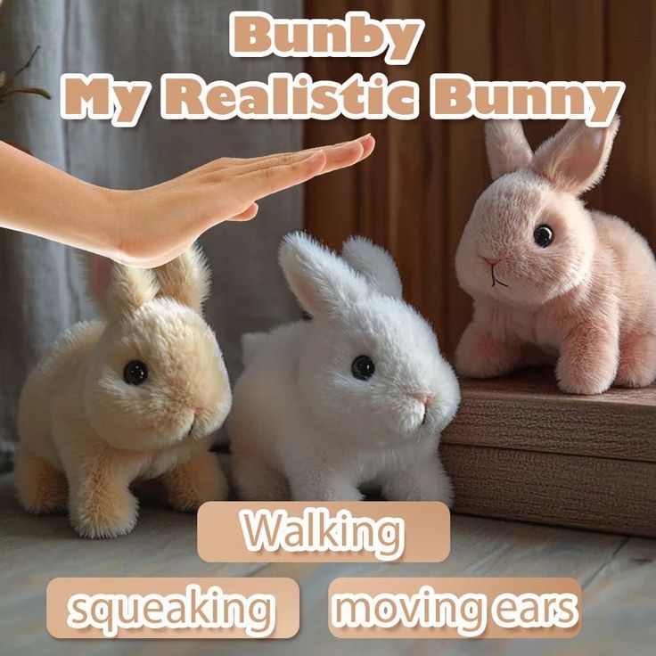 BunBun™ Musical Walking Bunny - Interactive Plush Toy with Wiggly Ears & Twitching Nose
