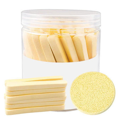 12 PCS Compressed Facial Sponge Set with Storage Container - Reusable Face Cleansing Sponges