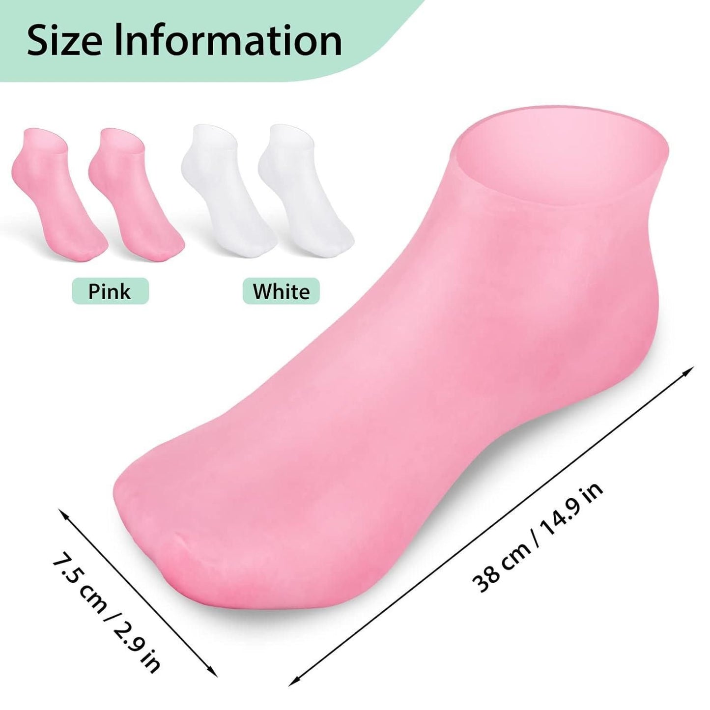 Silicone Moisturizing Socks for Women - Anti-Slip Aloe Gel Socks for Dry Cracked Feet