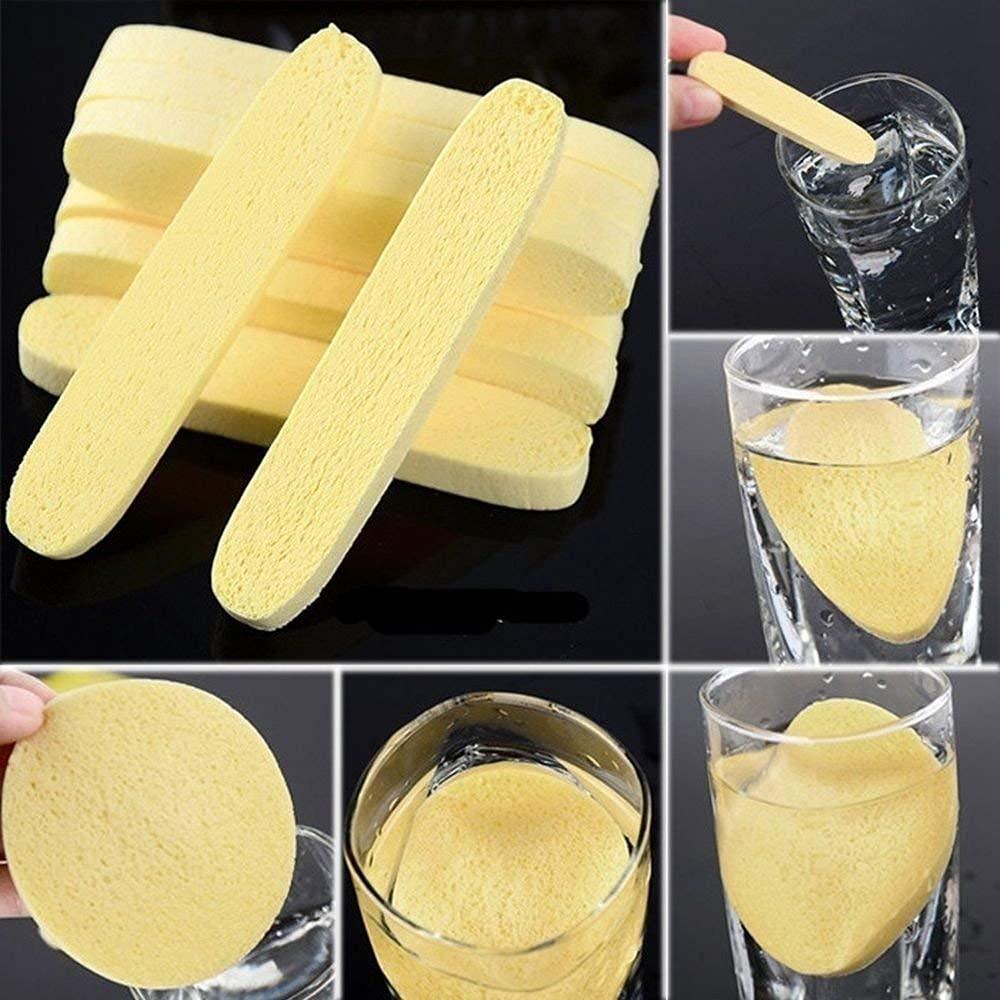 12 PCS Compressed Facial Sponge Set with Storage Container - Reusable Face Cleansing Sponges