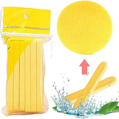 12 PCS Compressed Facial Sponge Set with Storage Container - Reusable Face Cleansing Sponges