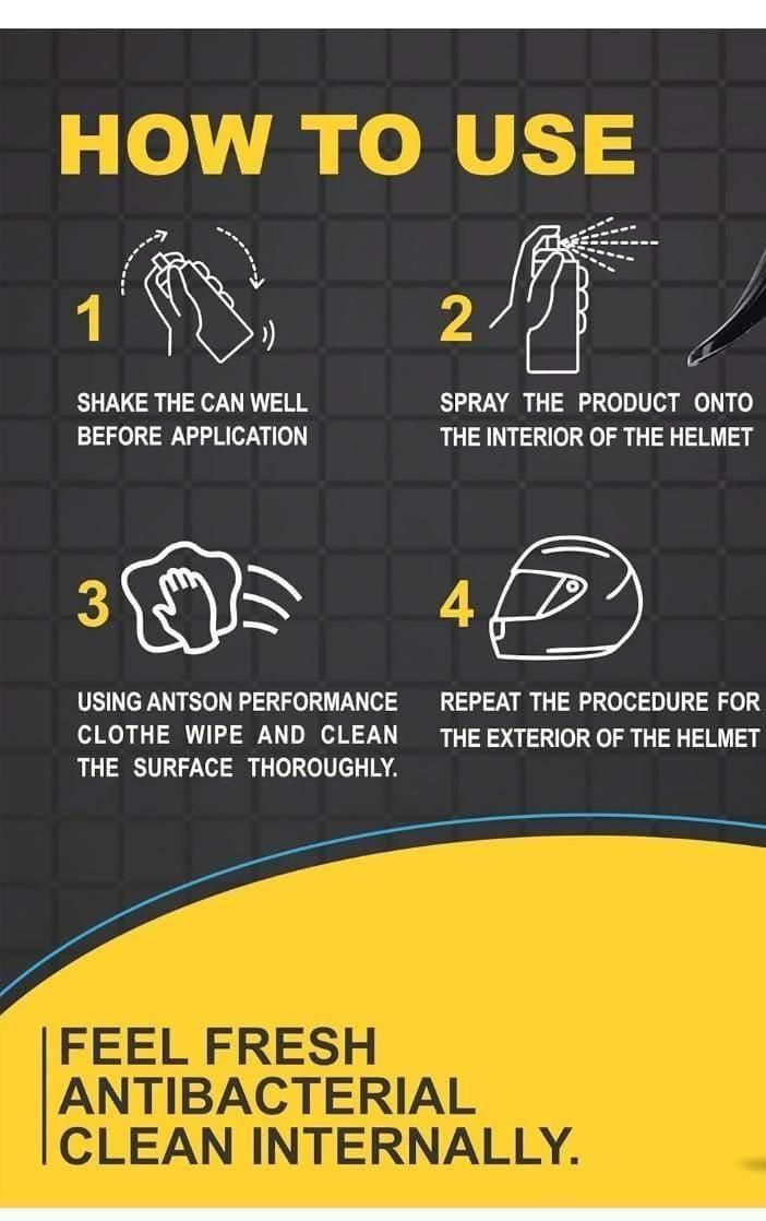 Helmetix Hygiene Spray 400ml pack of 2