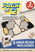 AuraBlend Abstract Floor Carpets(Pack of 2)